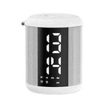 Z16 Outdoor Mini Portable Bluetooth Subwoofer Speaker Home Wireless Alarm Clock(White)