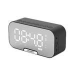 Q5 Outdoor Portable Card Bluetooth Speaker Small Clock Radio, Color: Black 1400mAh
