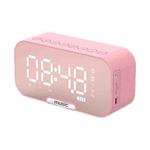 Q5 Outdoor Portable Card Bluetooth Speaker Small Clock Radio, Color: Pink 2800mAh
