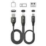 T23 8 Pin To Micro USB+USB Live OTG Sound Card Cable Mobile Phone Charging Audio Recording Data Cable