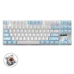 Ajazz AK40pro 87 Keys Bluetooth/Wireless/Wired Three Mode Game Office Mechanical Keyboard White Light Tea Shaft (Blue White)