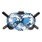 For DJI FPV RCSTQ Flying Glasses Sticker(Camouflage Blue White)