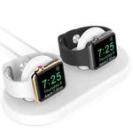 For Apple Watch / Earphone AhaStyle PT116 Universal Plastic Stand Dual Charging Storage Base(White)