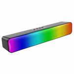 E-3562 Desktop Long Strip Multifunctional RGB Colorful Light Bluetooth Wireless Speaker(Black)