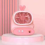CS1319 Desktop Small Hydrating Spray Cartoon Fan Rechargeable Silent Humidifying Fan(Bunny Pink)