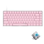 Ajazz AK33 82 Keys White Backlight Game Wired Mechanical Keyboard, Cable Length: 1.6m Green Shaft