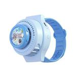 3212 Time Display Cartoon Watch Fan USB Charging Mini Kids Fan(Blue)