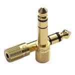 QGeeM QG-AU10 Gold Plated 6.35mm Male to 3.5mm Audio Adapter Connector(Gold)