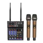 G4-M1 4-way Mixer with Wireless Microphone Effect Device Small K Song Recording Bluetooth Mixer