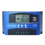 YCX-003 30-100A Solar Charging Controller with LED Screen & Dual USB Port Smart MPPT Charger, Model: 12/24V 30A