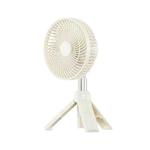 RD09 Outdoor Retractable Fan Portable Tent Ceiling Fan Lamp USB Hanging Vertical Tripod(Light Yellow)
