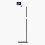 TY01 Projector Bracket Home Office Monitor Punch-free Bracket, Style: Flooring Telescopic Against Wall Model