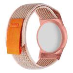 For AirTag Nylon Strap Wristband Anti-lost Tracker Protective Case(Pink Sand)