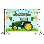 180x180cm Tractor Theme Birthday Backdrop Boy Farm Happy Birthday Background Party Decorations