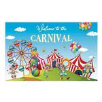 Animal Amusement Park Carnival Theme Background Banner Pull Flag Circus Background Decorative Cloth(W23022703)