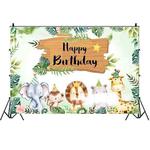 150x100cm Animal Kids Birthday Party Backdrop Cloth Tapestry Decoration Backdrop Banner Cloth