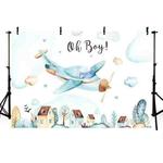 150x100cm Aircraft Theme Birthday Background Cloth Party Decoration Photography Background