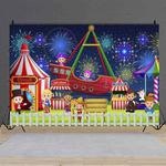 150 x 100cm Circus Amusement Park Ferris Wheel Photography Background Cloth(MDA07158)