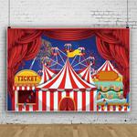 150 x 100cm Circus Clown Show Party Photography Background Cloth Decorative Scenes(MDZ00335)
