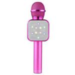 WS-1818 LED Light Flashing Microphone Self-contained Audio Bluetooth Wireless Microphone(Pink)