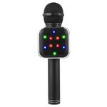 WS-1818 LED Light Flashing Microphone Self-contained Audio Bluetooth Wireless Microphone(Black)