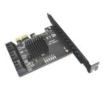 PCIE 1X To 6 Port SATA 3.0 Adapter Expansion Card ASMedia ASM1166 Converter