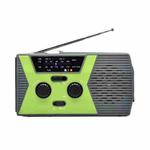 AM/FM/NoAA 2000mAh Emergency Radio Portable Hand Crank Solar Powered Radio(Green)