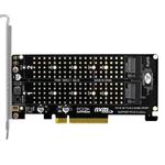 PCI-E X8 Double Disk Transfer Card NVME M.2 MKEY SSD RAID Array Expansion Adapter(PH45)