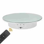 20cm Remote Control Electric Turntable Live Shooting Rotating Display Stand(White)