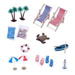 A Style Mini Beach Set Miniature Model Ornament Summer Ocean Simulation Scene Photo Decoration Props