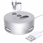 For Apple Pencil 1 3 USB Port Charging Aluminum Base(Silver)