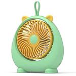 Dormitory Portable Animal Ear Desktop Electric Fan, Style: Directly Inserted Version Green