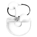 Transparent Semi-In-Ear Stereo Touch Waterproof Noise Reduction Bluetooth Earphones, Color: White