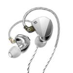 CVJ In Ear Wired Adjustment Switch Earphone, Color: Silver