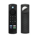 2pcs Remote Control Case For Amazon Fire TV Stick 2021 ALEXA 3rd Gen With Airtag Holder(Black)