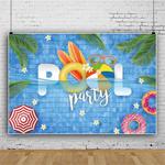 80x120cm Summer Pool Party Decoration Backdrop Swimming Ring Photography Background Cloth(11418487)