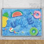 80x120cm Summer Pool Party Decoration Backdrop Swimming Ring Photography Background Cloth(11418489)