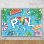 80x120cm Summer Pool Party Decoration Backdrop Swimming Ring Photography Background Cloth(11418495)