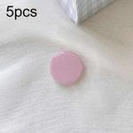 5pcs Solid Color Drop Glue Airbag Bracket Mobile Phone Ring Buckle(Pink)