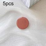 5pcs Solid Color Drop Glue Airbag Bracket Mobile Phone Ring Buckle(Orange)
