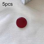 5pcs Solid Color Drop Glue Airbag Bracket Mobile Phone Ring Buckle(Red)