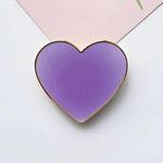 Electroplated Gold Trimmed Heart Shaped Retractable Cell Phone Buckle Air Bag Bracket(Gradient Purple)