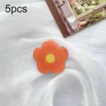 5pcs Sunflower Drip Glue Airbag Mobile Phone Holder(Orange Flower)