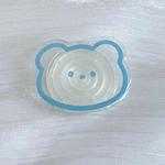 Alien Transparent Cartoon Dripping Airbag Support Desktop Back Paste Phone Ring Buckle Bracket(A5 Light Blue Bear Head)