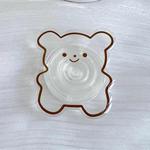 Alien Transparent Cartoon Dripping Airbag Support Desktop Back Paste Phone Ring Buckle Bracket(A10 Hug Bear)