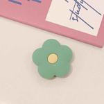 Silicone Mobile Phone Airbag Bracket Desktop Support Back Paste Phone Ring Buckle Bracket(Little Green Flower)