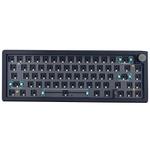 67 Keys Three-mode Customized DIY With Knob Mechanical Keyboard Kit Supports Hot Plug RGB Backlight, Color: Black