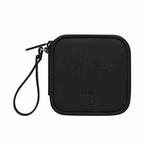 BUBM Headset Bag Portable Mini -Headset Data Cable U Disk PU Headphone Storage Package(Black)