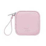 BUBM Headset Bag Portable Mini -Headset Data Cable U Disk PU Headphone Storage Package(Pink)