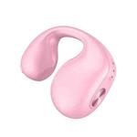 Single Ear Bone Conduction Bluetooth Earphone In-Ear Wearable Running Sports Mini(Pink)
